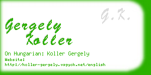 gergely koller business card